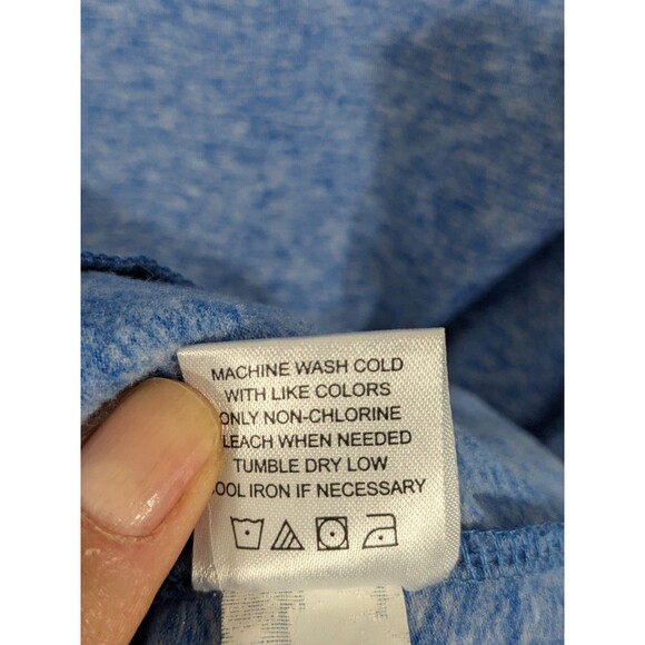 SCOTTeVEST Blue Faux Wrap Long Sleeve Daphne Dress Medium Zip Pockets - Picture 9 of 10